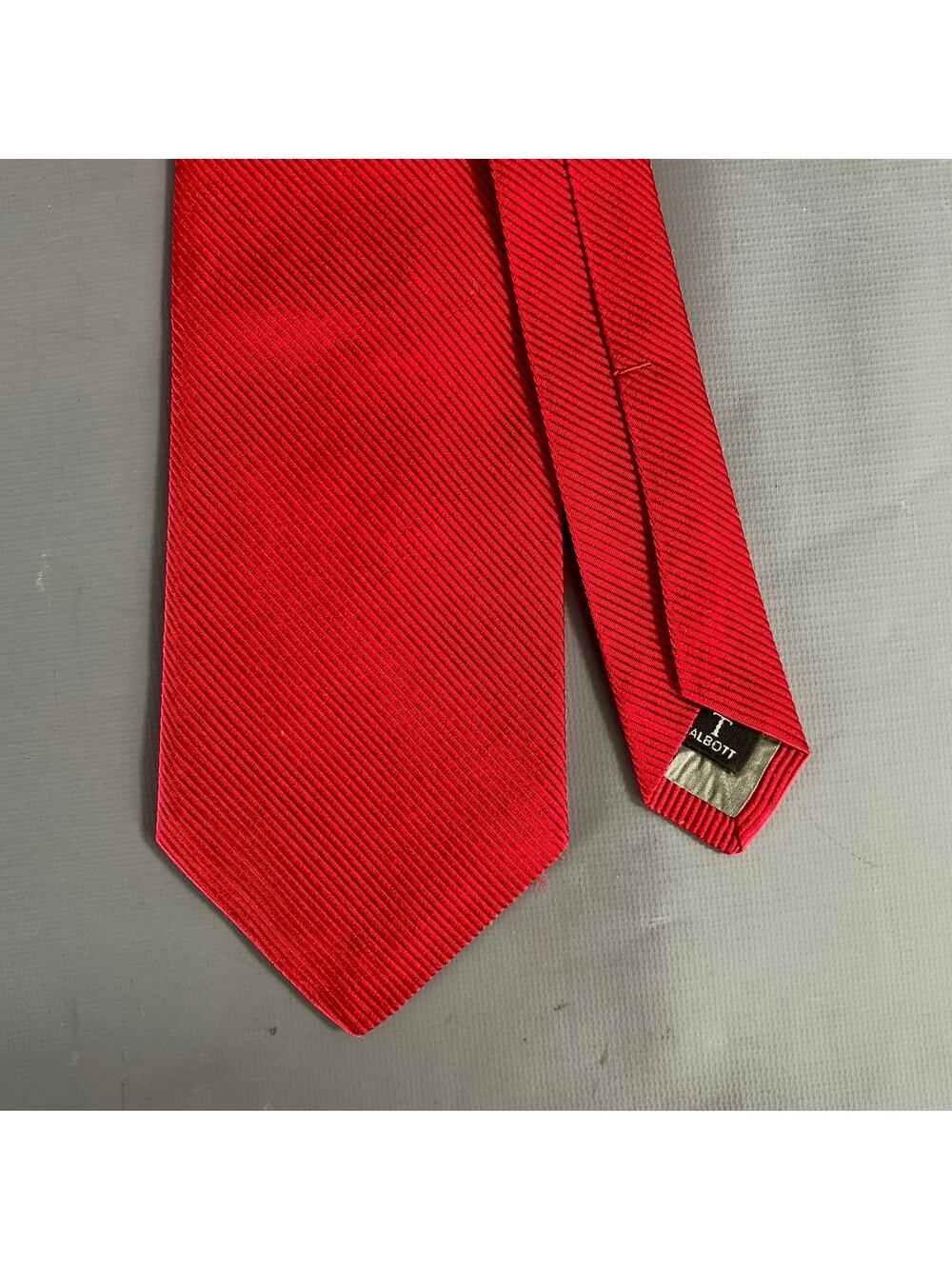ROBERT TALBOTT Red Stripe Silk Tie